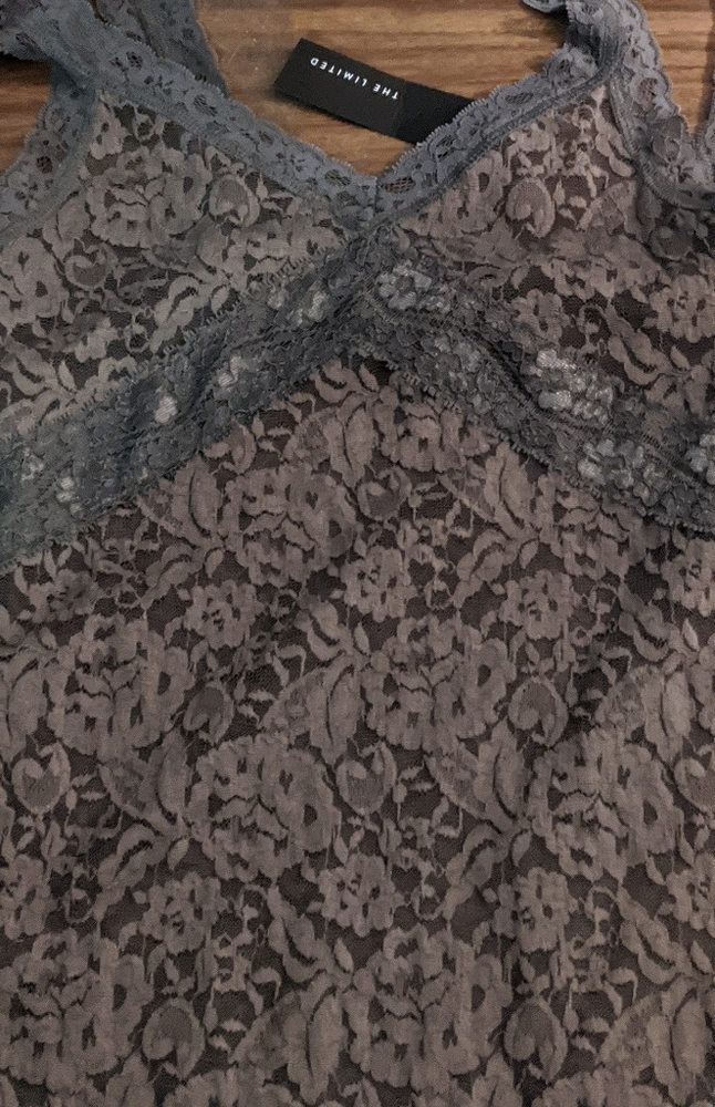 Limited brand gray lace tank